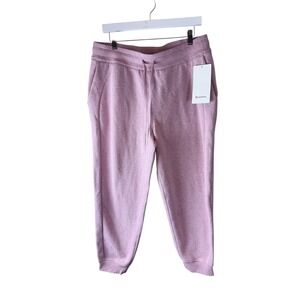 Lululemon Scuba High-Rise Jogger 7/8 Heathered Pink Taupe Sz 12 NEW